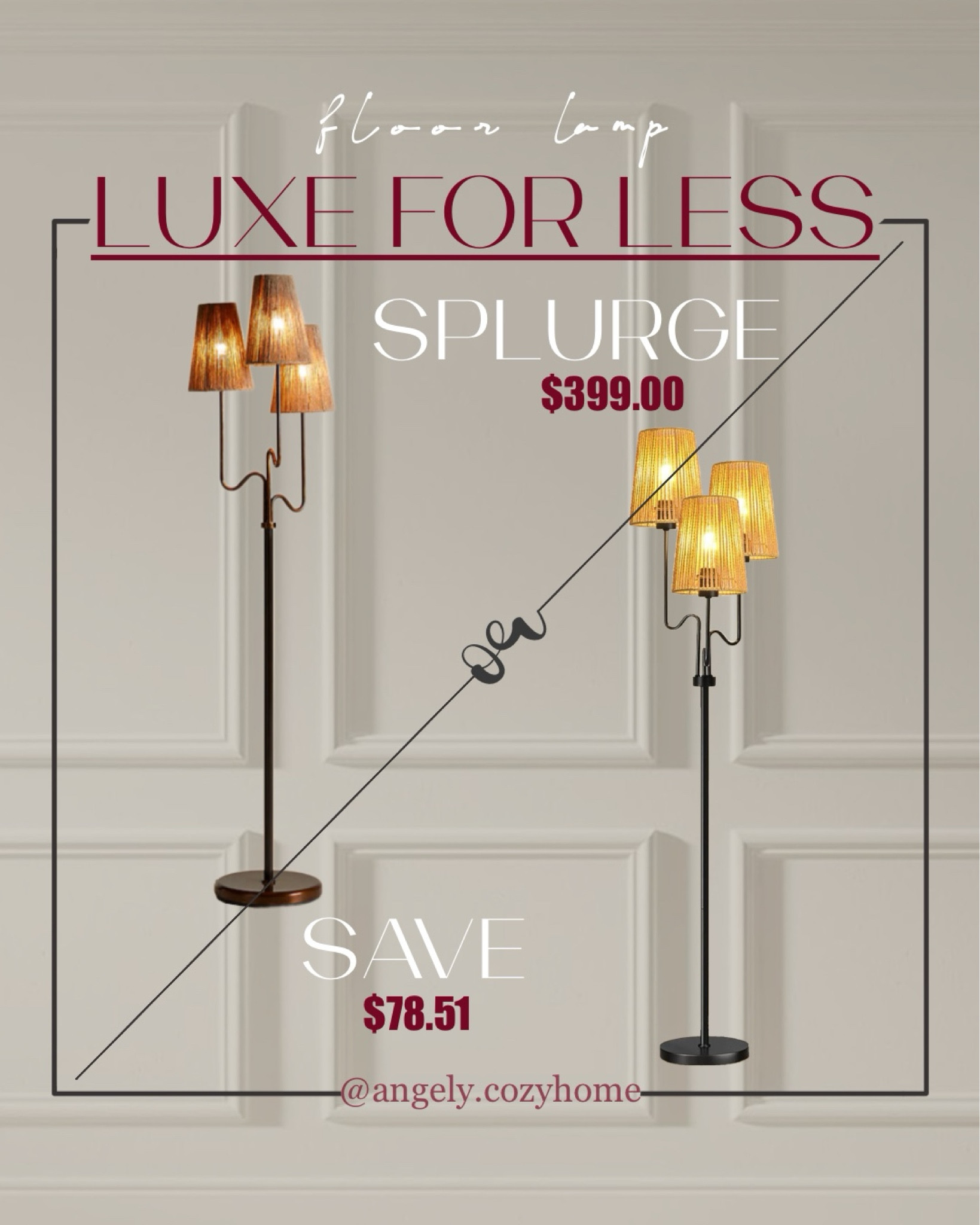 Save or Splurge - 3-Light Floor Lamp 💡

#LTKFallSale #LTKHome #LTKSaleAlert
