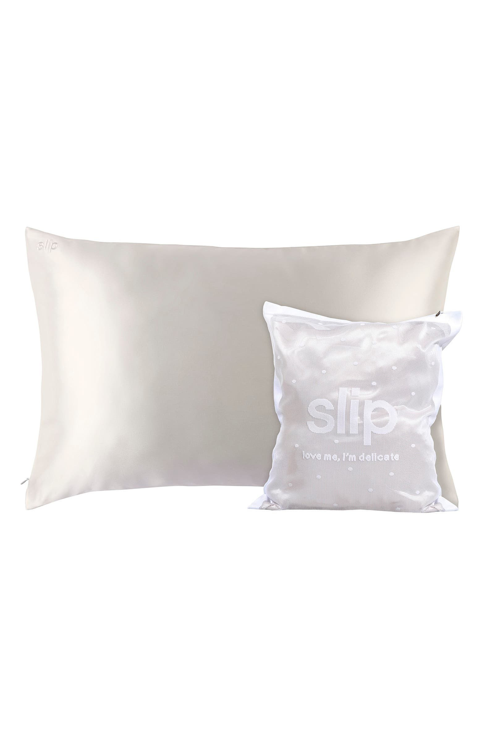 slip White Love Me I'm Delicate Pillowcase & Delicates Laundry Bag Set | Nordstrom | Nordstrom