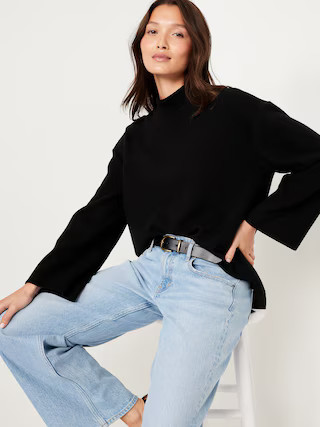 Cozy Mock-Neck Tunic Sweater | Old Navy (US)