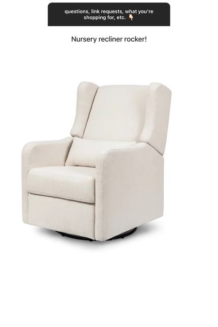 Recliner glider for nursery! 

#LTKbaby #LTKsalealert #LTKFind