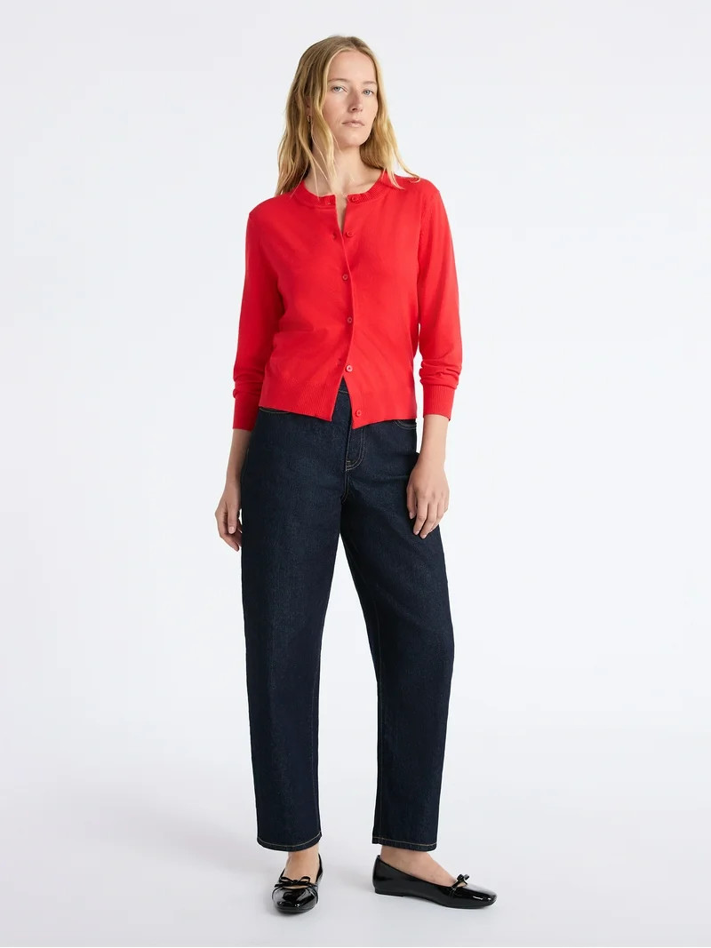 Free Assembly Women's and Women's Plus Barrel Leg Jeans, 26.5" Inseam, Sizes 0-26W | Walmart (US)