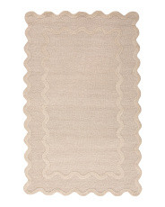5x8 Wool Blend Scalloped Rug | Marshalls