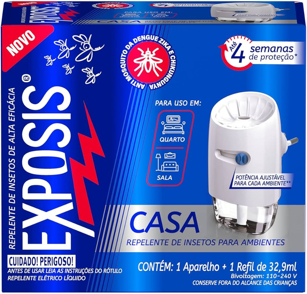 Exposis Repelente Elétrico Líquido Casa Aparelho + Refil com 32,9ml | Amazon (BR)