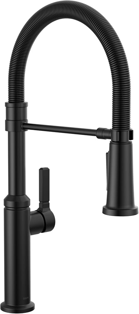 Delta Faucet Rhett Pro Commercial Style Kitchen Faucet with Pull Down Sprayer, Matte Black Commer... | Amazon (US)