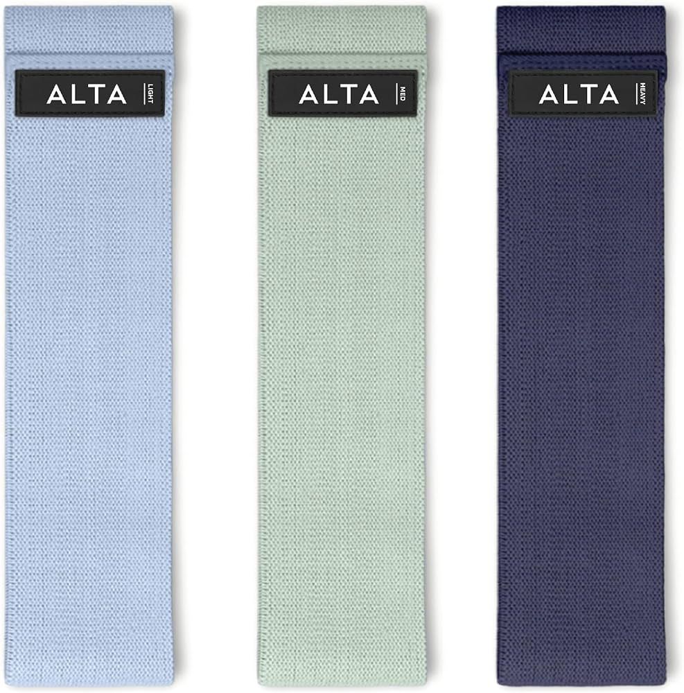 ALTA Booty Bands for Women - Premium Non-Slip Fabric Resistance Bands for Working Out - Cloth Res... | Amazon (US)