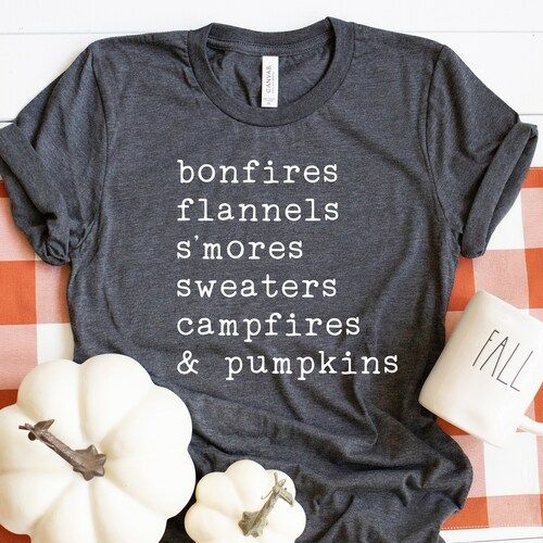 Bonfires Flannels S'mores Sweaters Campfires Pumpkins - Etsy | Etsy (US)