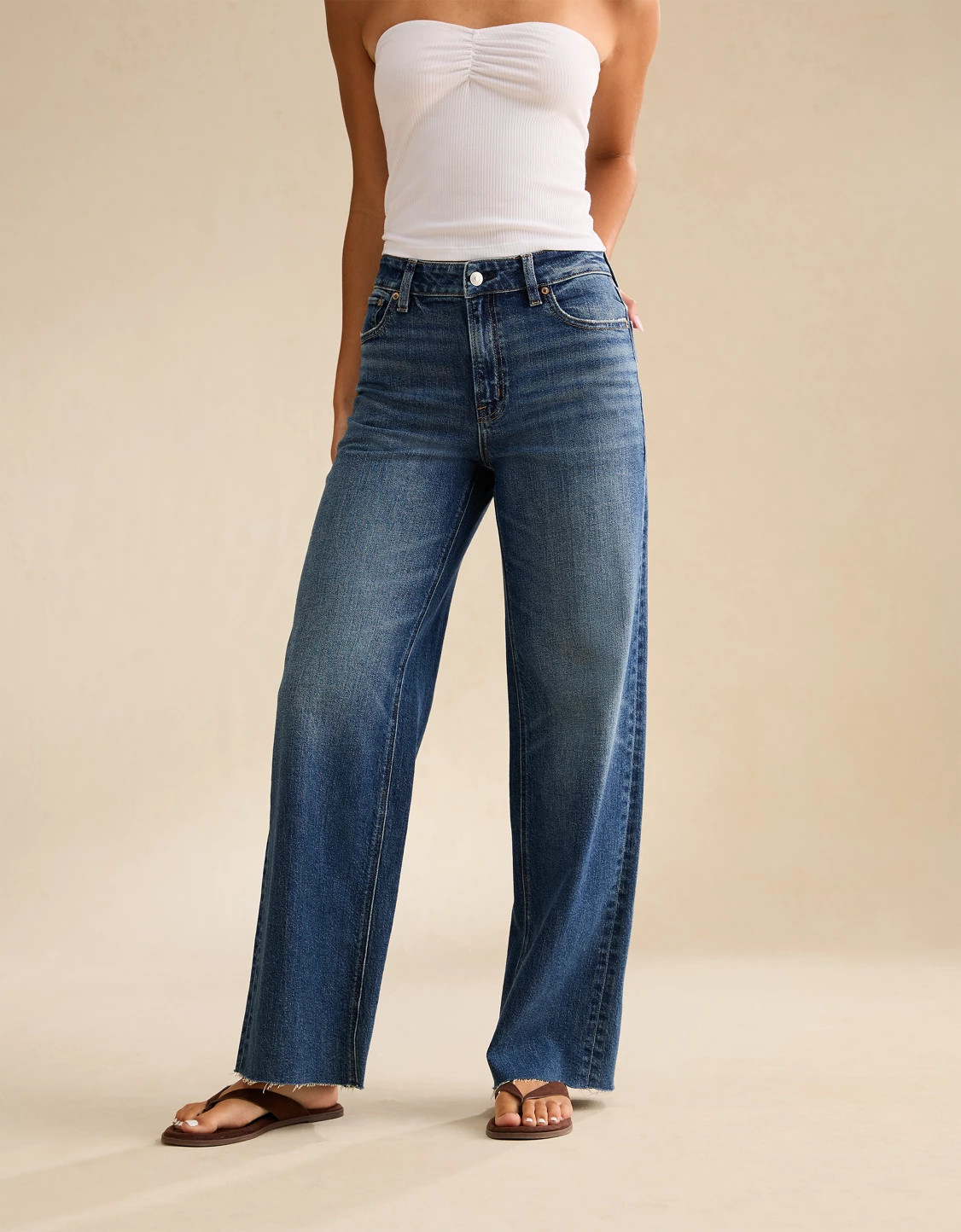 AE Super High-Waisted Baggy Wide-Leg Jean | American Eagle Outfitters (US & CA)