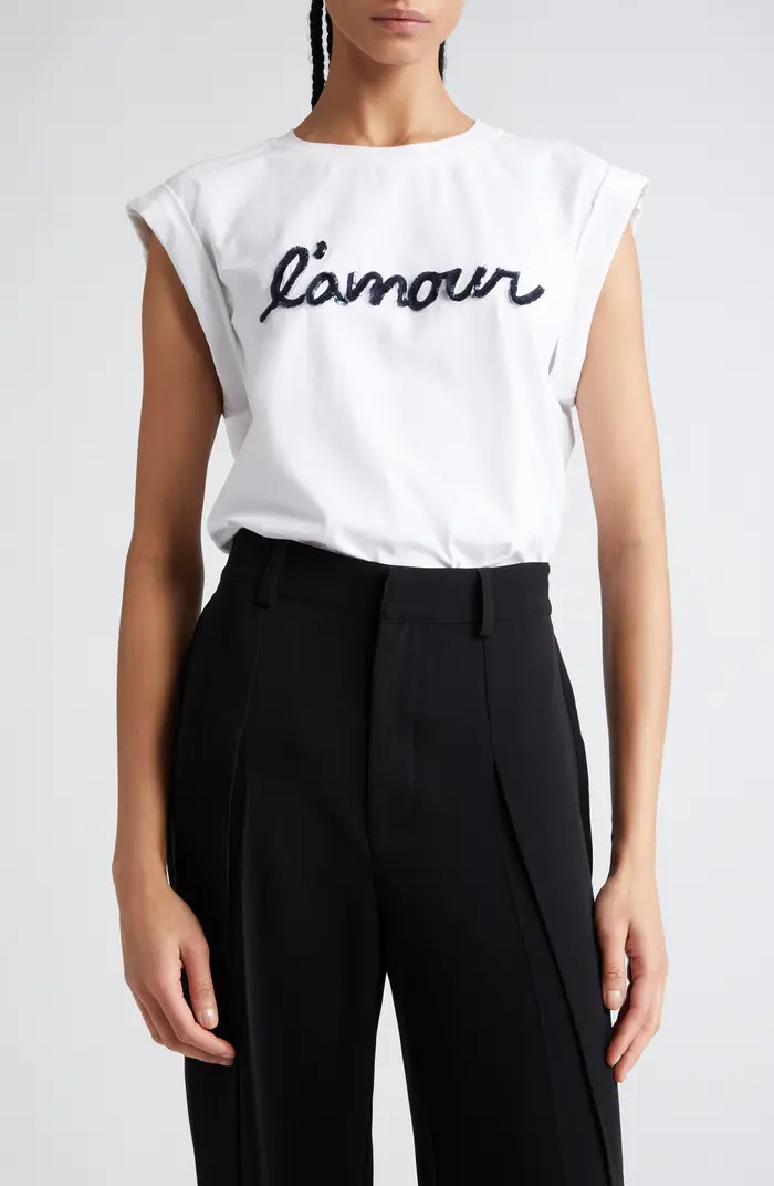 Cinq à Sept L'Amour Bella Sequin Graphic T-Shirt | Nordstrom | Nordstrom