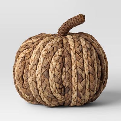 Medium Woven Pumpkin Dark Two Tone Pumpkin Figurines - Threshold™ | Target