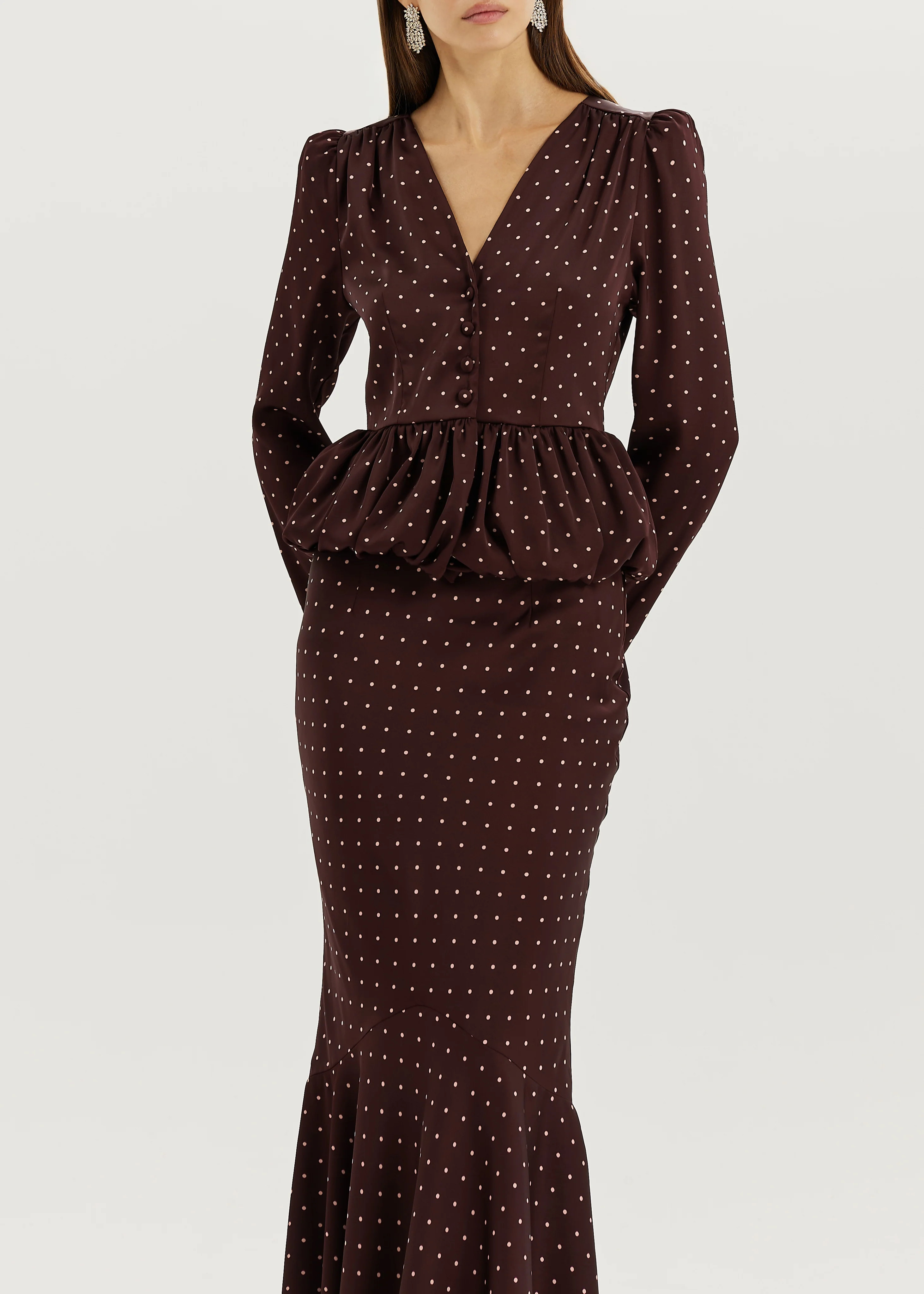 Alexandra Polka Blouse | Merlot | Vita Grace