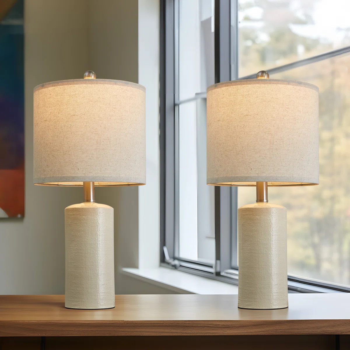 Cecchino 20.25" European-Style Minimalist Ceramic Lamp, Suitable for Bedrooms, Living Rooms, and ... | Wayfair North America