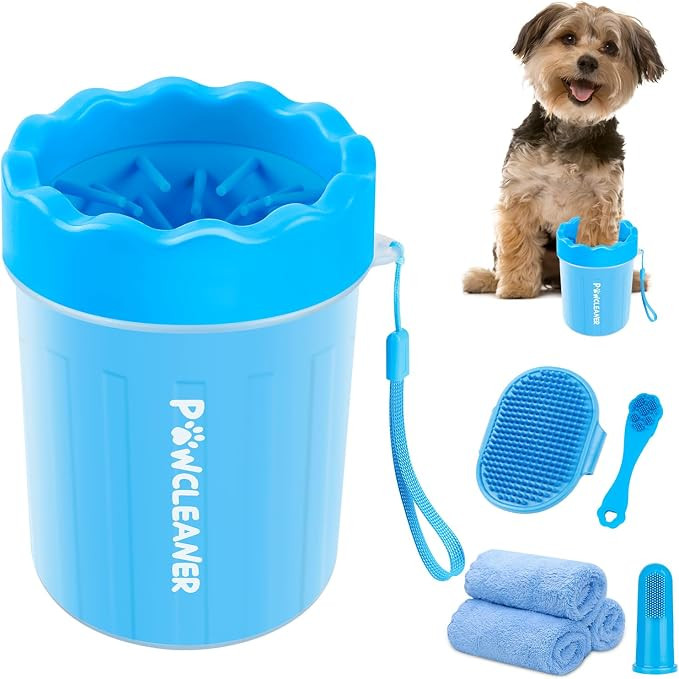 Professional 7 in 1 Dog Paw Cleaner for Dogs & Cats - Includes 1 Portable Paw Washer, 1 Bath Brus... | Amazon (US)