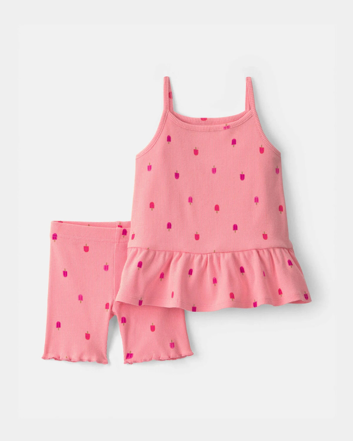 Toddler Girl 2-Piece Popsicle Tank Top & Short Set - Pink | Carter's Inc