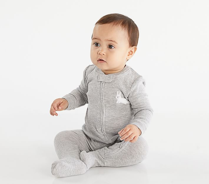 Bunny Appliqué Nursery Pajama | Pottery Barn Kids