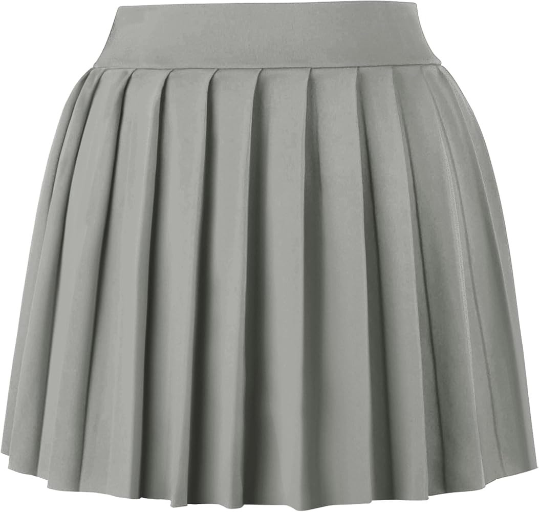Women Sexy Pleated Mini Skirts Ruffle Club Y2k Role Play A-line Skater Skirt Casual Stretchy Unif... | Amazon (US)
