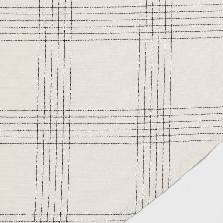 Cotton Open Plaid Tablecloth Black - Threshold™ | Target