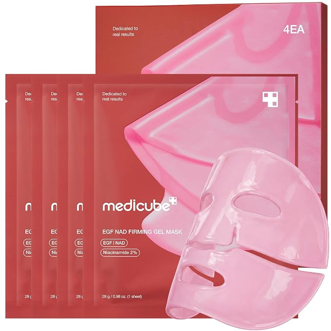 medicube Jelly Gel Mask with Firming NAD EGF, Hydrogel Mask for Skin Elasticity & Volume, 4ea | Amazon (US)