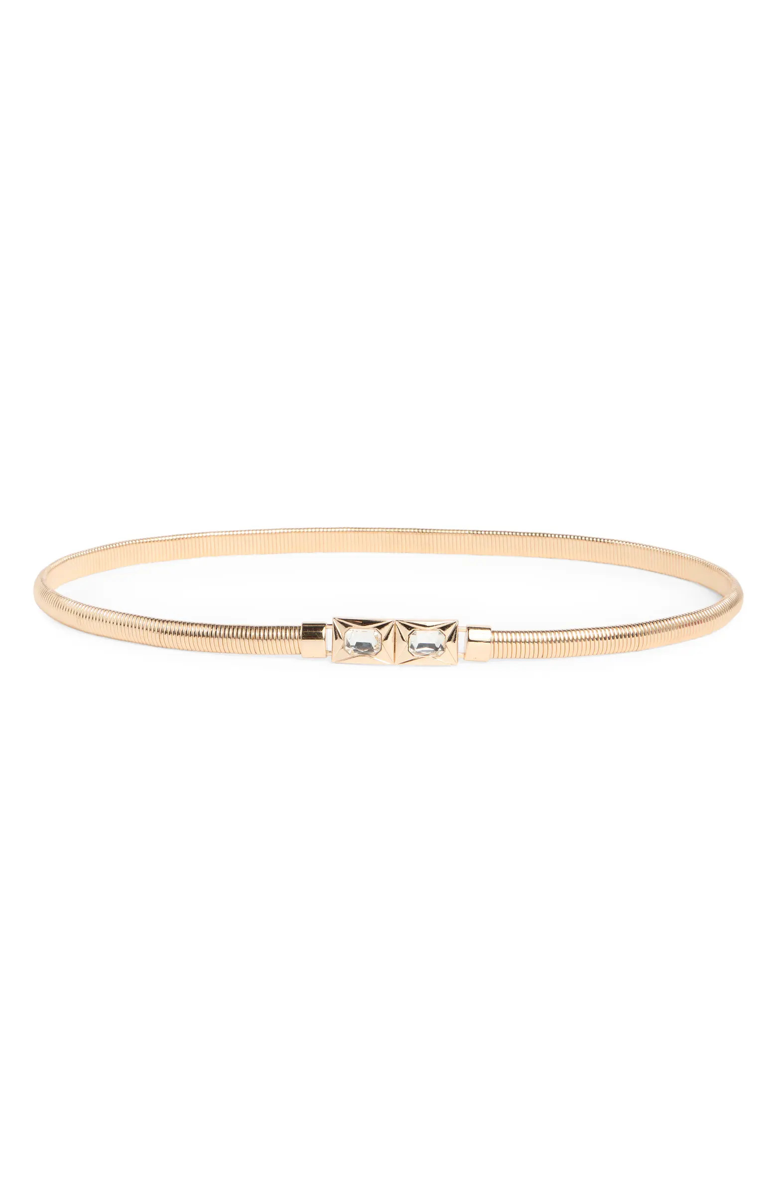 Vince Camuto Crystal Metallic Stretch Belt | Nordstromrack | Nordstrom Rack