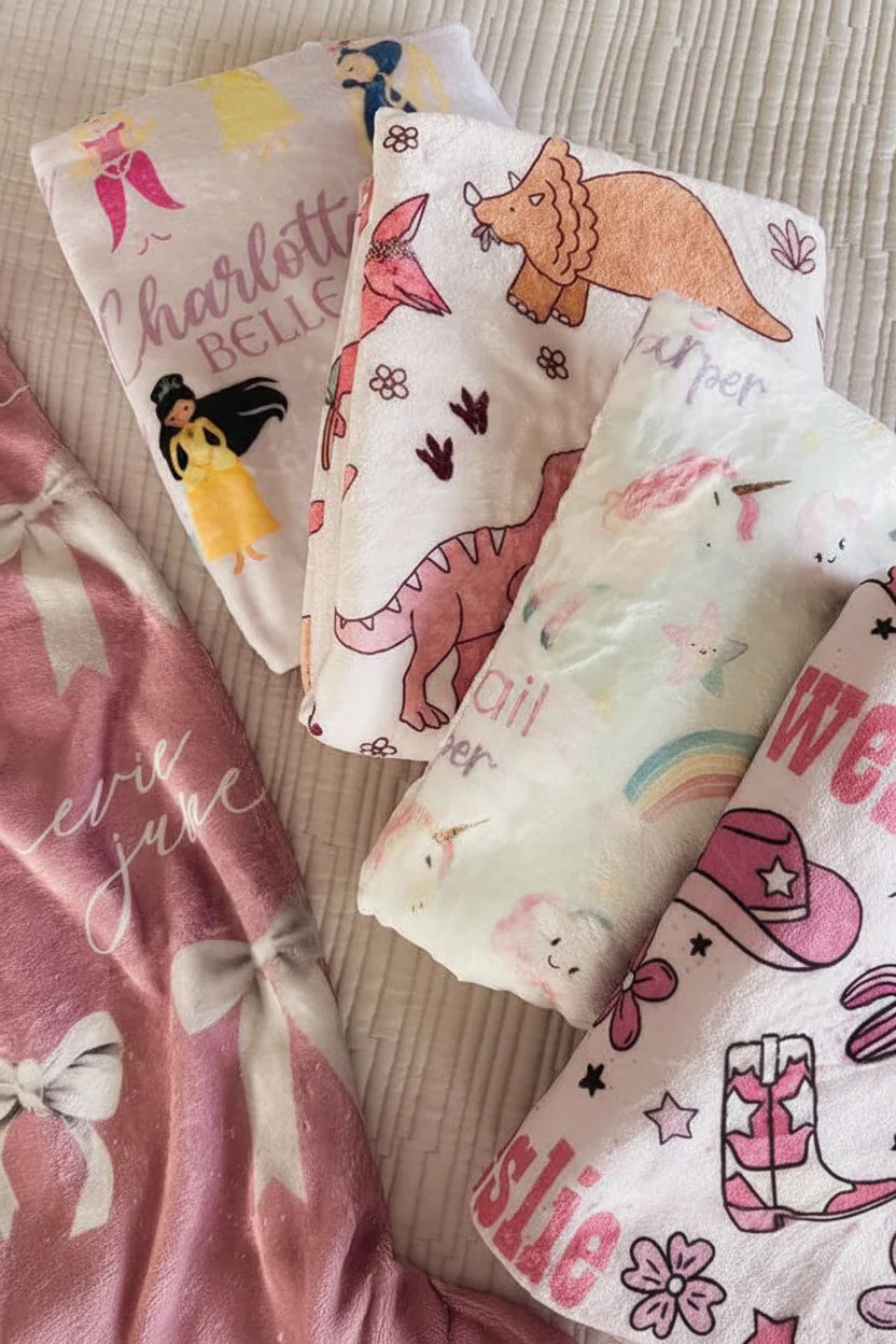 Personalized Themed Blankets for Girls | Caden Lane