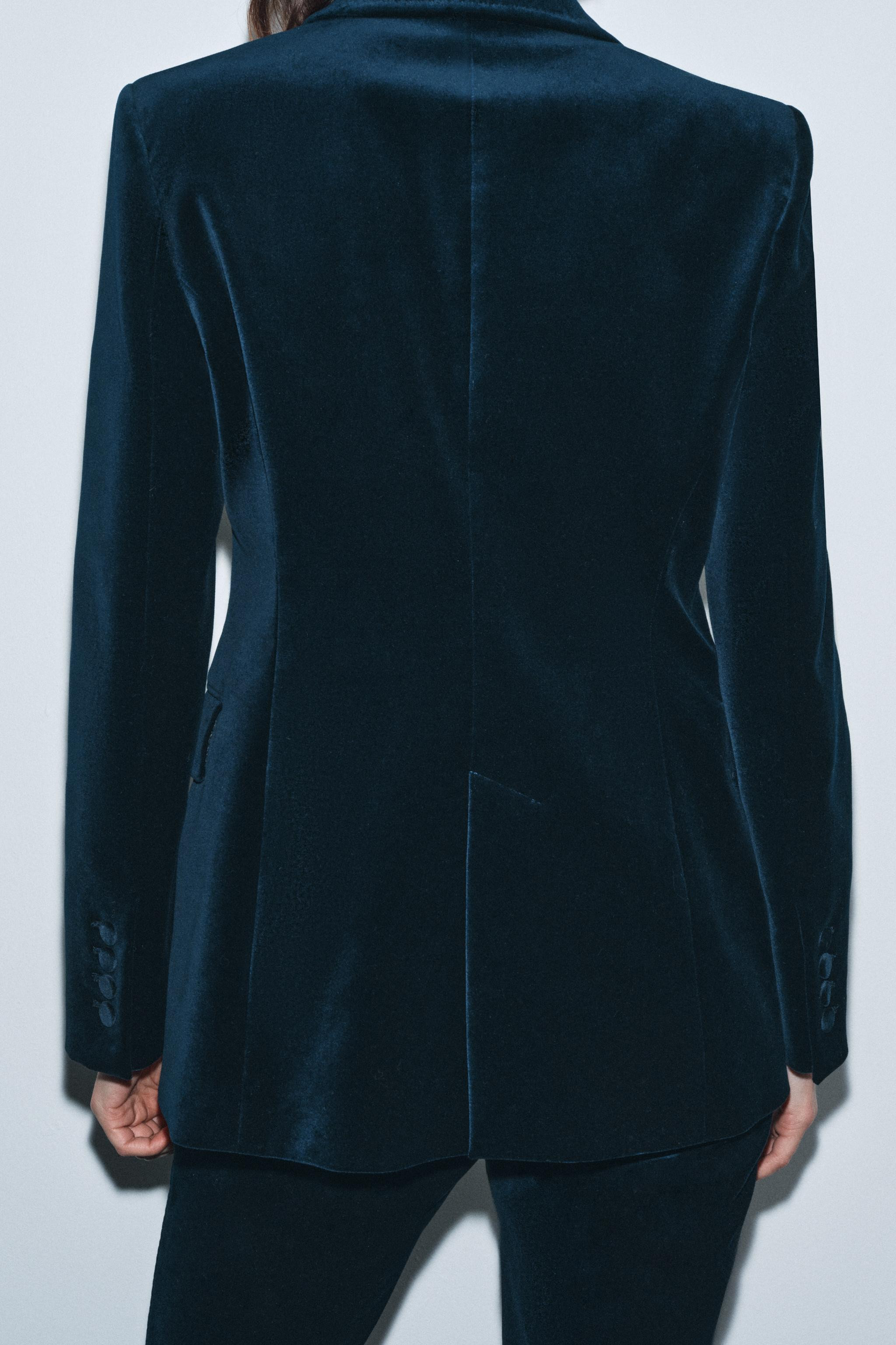 ZW COLLECTION VELVET BLAZER | Zara UK