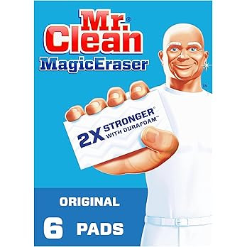 Mr. Clean Magic Eraser Original Cleaning Pads with Durafoam, White, 6 Count | Amazon (US)