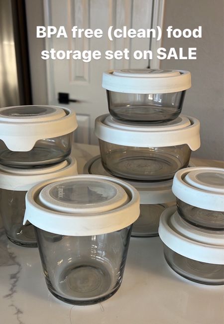 Glass storage set on sale for $30 Dishwasher safe Oven safe Microwave safe BPA free (no chemicals) 

#LTKunder50 #LTKsalealert #LTKhome