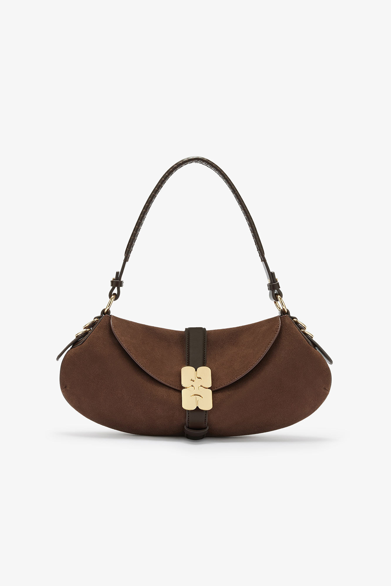 B-Kat Bag in Brown Suede | Ganni