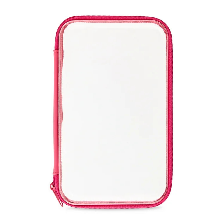 Pen+Gear Clear Zipper Case, Pink Pencil Box for Middle School | Walmart (US)