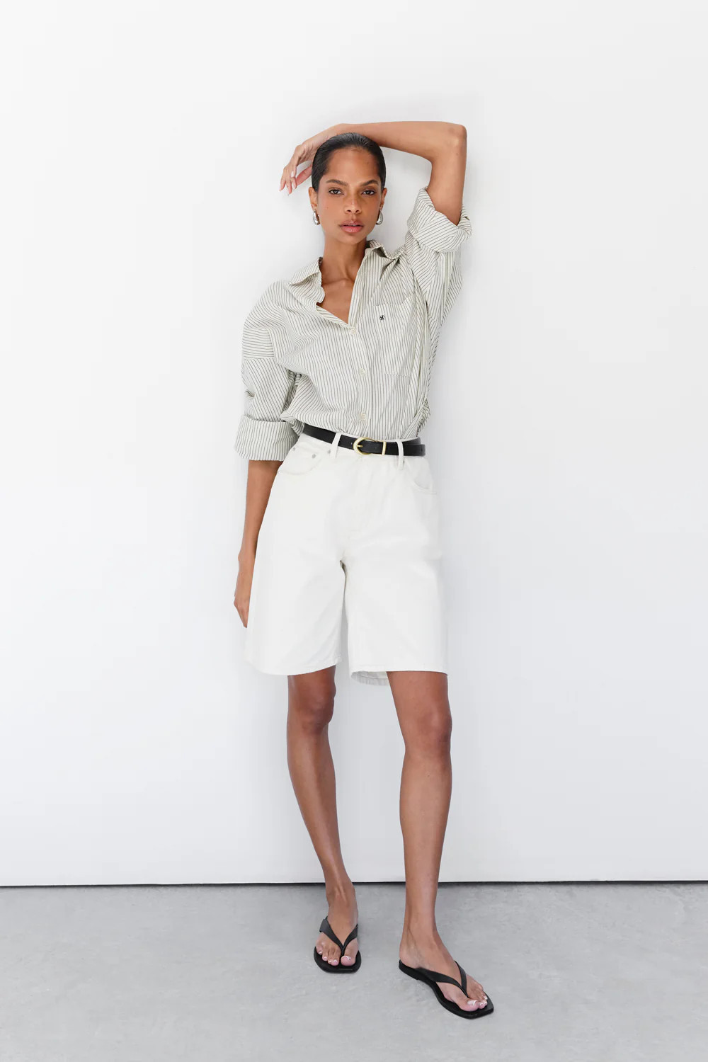 BAMBI CREAM BERMUDA DENIM SHORT | DISSH