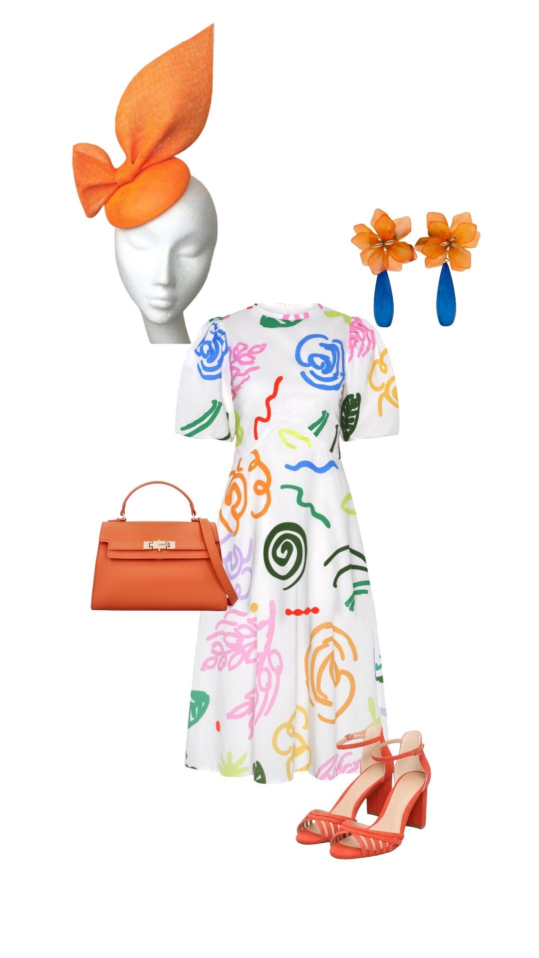 Inject some fun into spring / summer event dressing! 🧡💙💖💚

Multicolour Midi Dress - Olivia Rubin

Flora Orange Resin Floral Clip On Earring With Blue Drop - Michael Nash Jewellery at Wolf & Badger

Fae Arancio Orange Satchel Bag - Valentino Bags at Daniel Footwear 

Orange Block Heel Sandals - Phase Eight (currently 20% off)

Orange Fascinator - Etsy UK

#LTKdresses #LTKeurope #LTKluxury