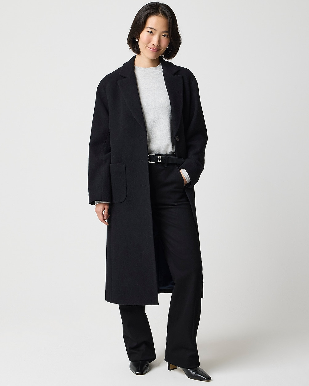 Wool-blend patch-pocket topcoat | J.Crew Factory