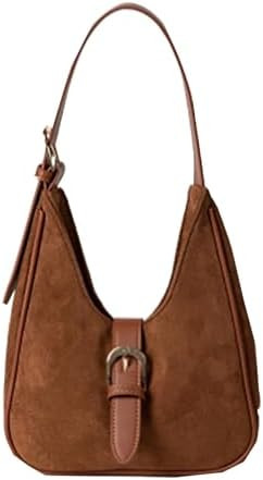 Retro Suede Shoulder Bag For Women Underarm Bag Winter Women's Hobo Bag Purse Tote Bag Commuter H... | Amazon (US)