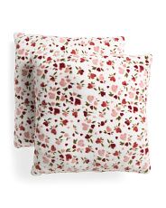 20x20 2pk Heart Flowers Printed Plush Pillows | Marshalls