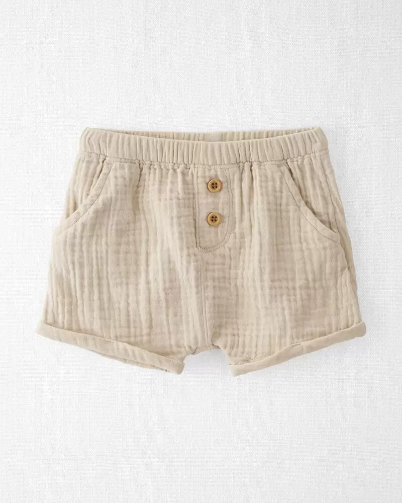 Baby Organic Cotton Gauze Shorts | Carter's