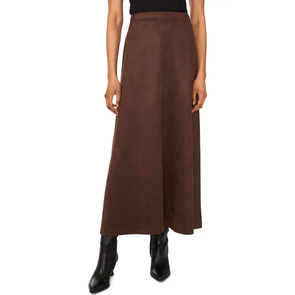 Vince Camuto Faux Suede A-Line Maxi Skirt in Espresso at Nordstrom Rack, Size Small | Nordstrom Rack