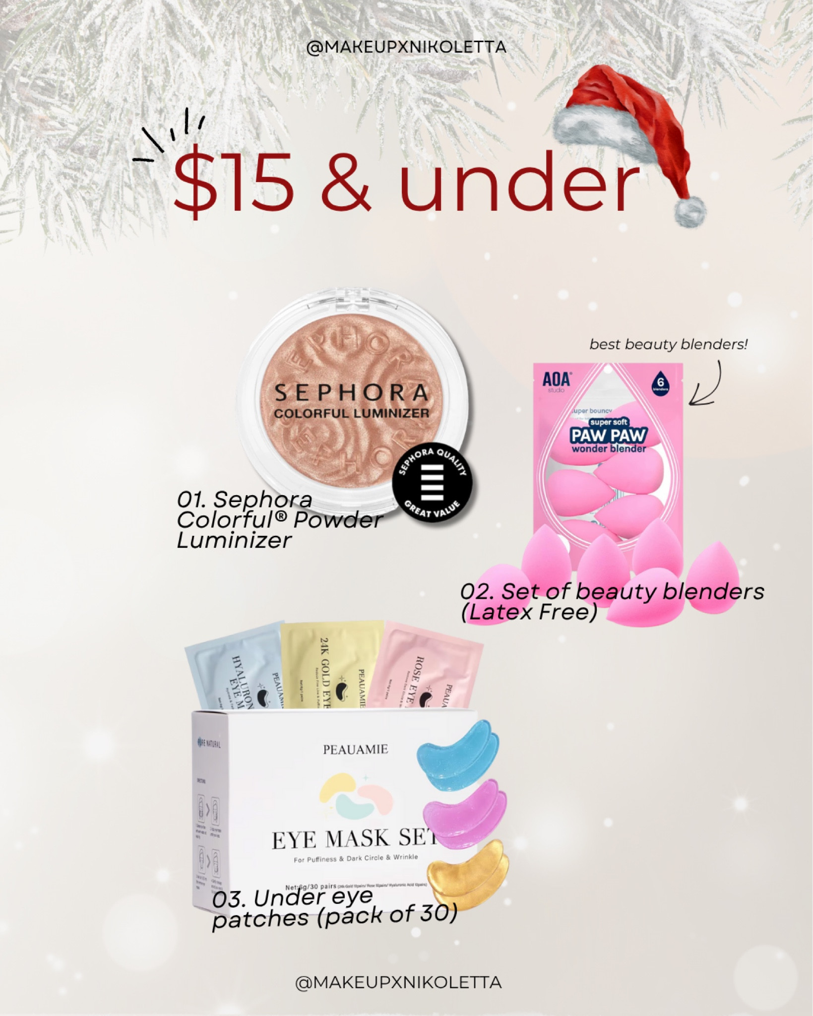 Beauty gift ideas under $15! 

#LTKfindsunder50 #LTKSeasonal #LTKbeauty