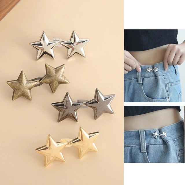 Costura apertar cintura ajustável jean botão cintura clipe fivela calças fivela extensor jeans... | Aliexpress BR (BR)