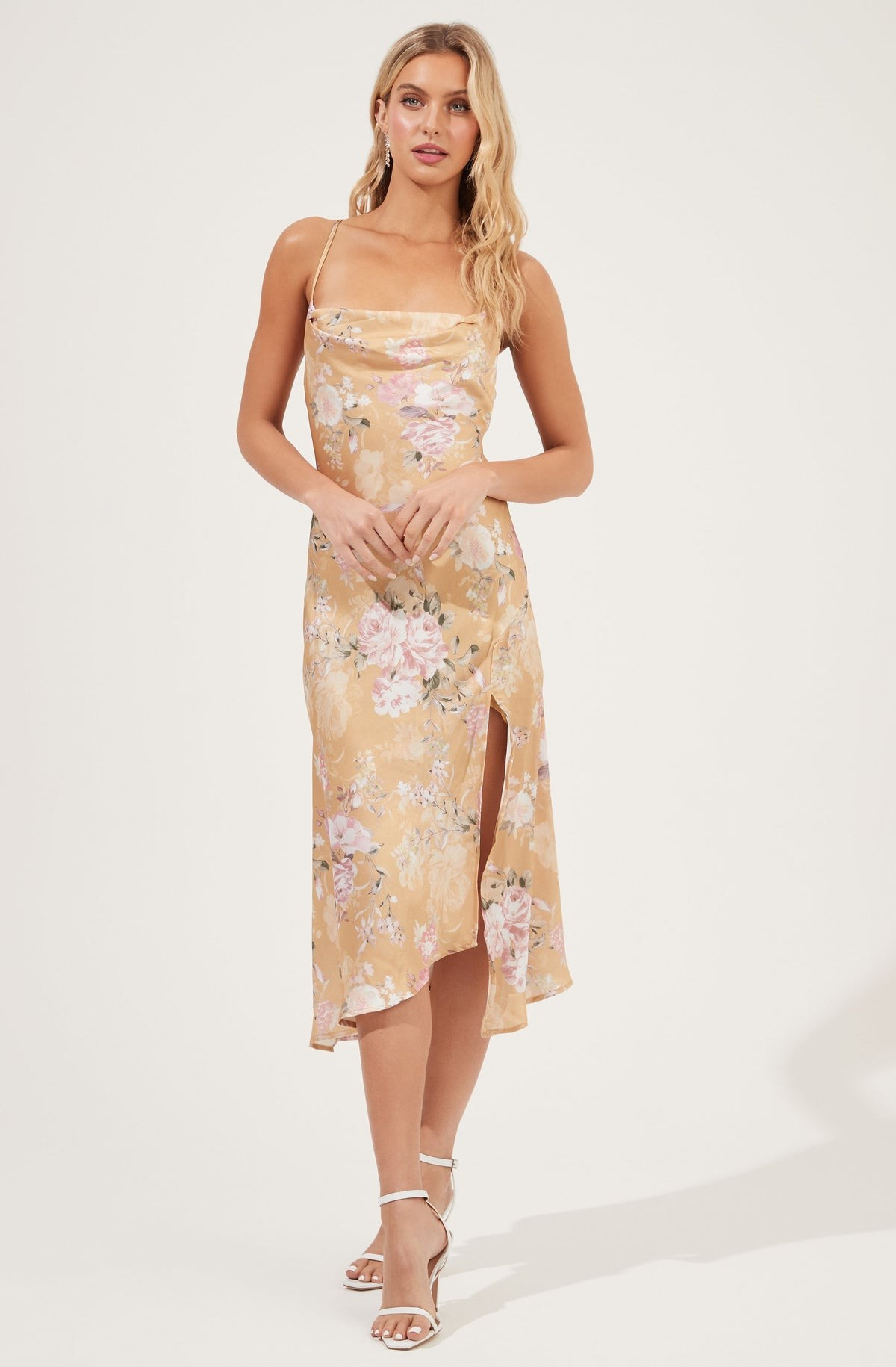 Gaia Floral Midi Dress | ASTR The Label (US)
