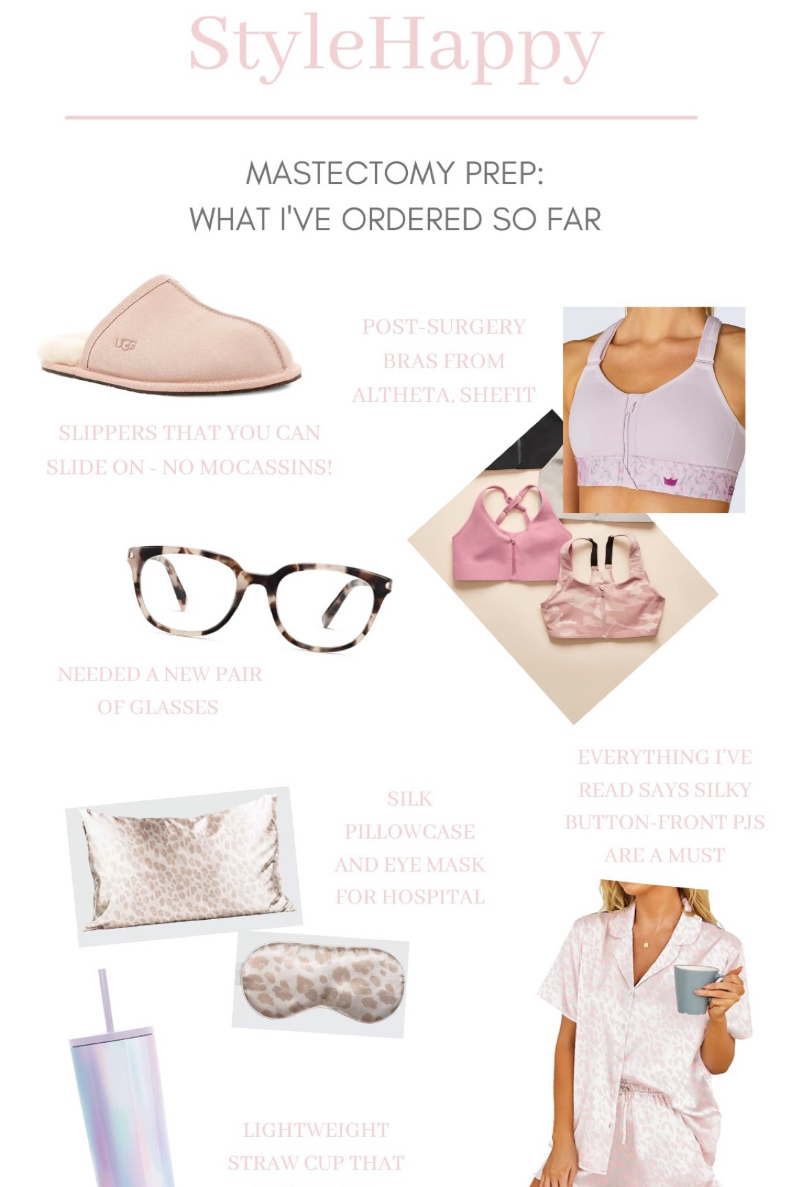 What I’ve ordered so far in preparation for my mastectomy surgery 💗 thankful for other women going through this before me who have made lists of all of the must-have items!! 😅🥹💗 #mastectomy #mastectomyprep #preventativemastectomy
