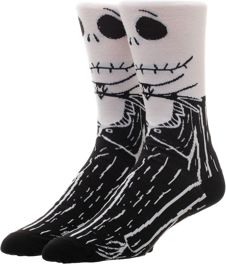 Bioworld The Nightmare Before Christmas Jack 360 Character Crew Socks for Men | Amazon (US)