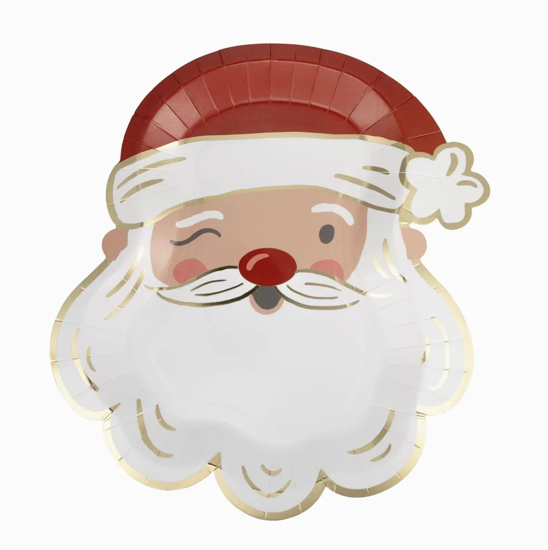 Santa Face Shaped Paper Plate - Etsy | Etsy (US)