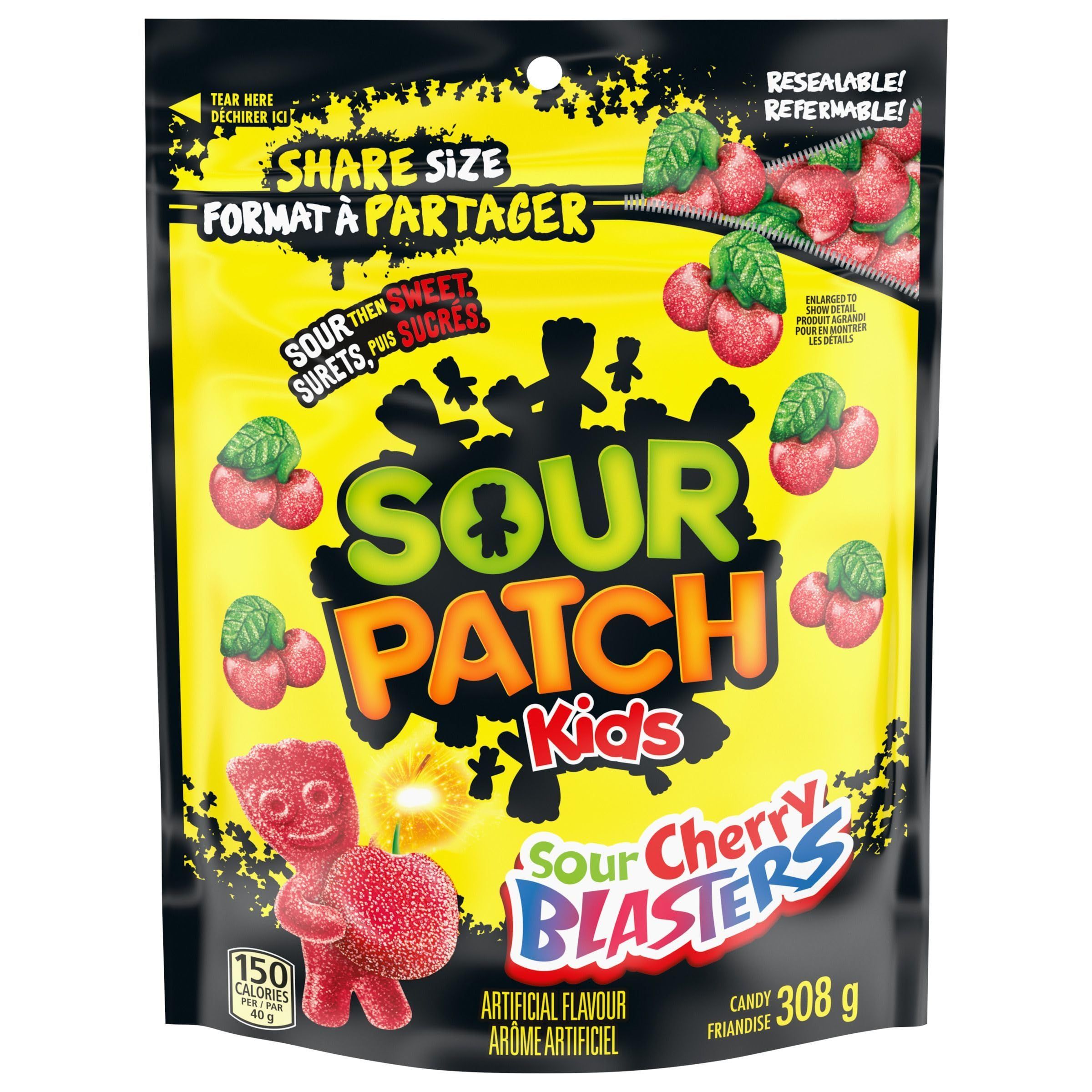 Sour Patch Kids, Cherry Blasters, Gummy Candy, Sour Candy, Sharing Size, 308 g | Amazon (CA)