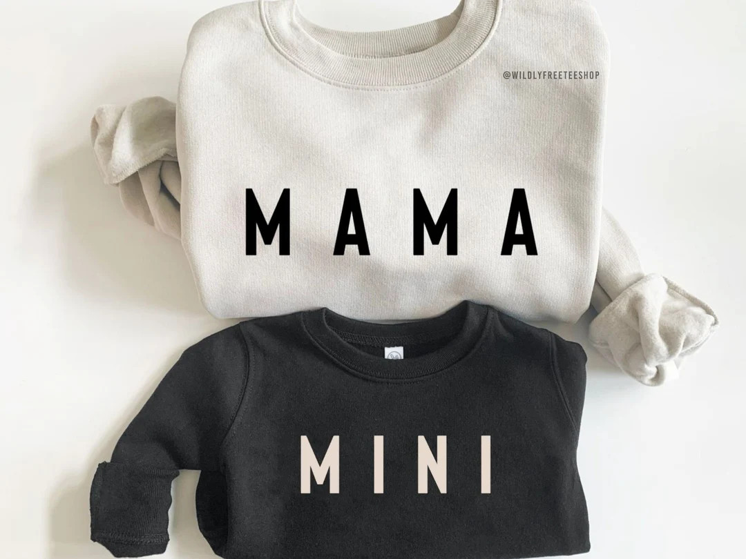 Matching Mama and Mini Sweatshirts Mama Sweatshirt Mother - Etsy | Etsy (US)