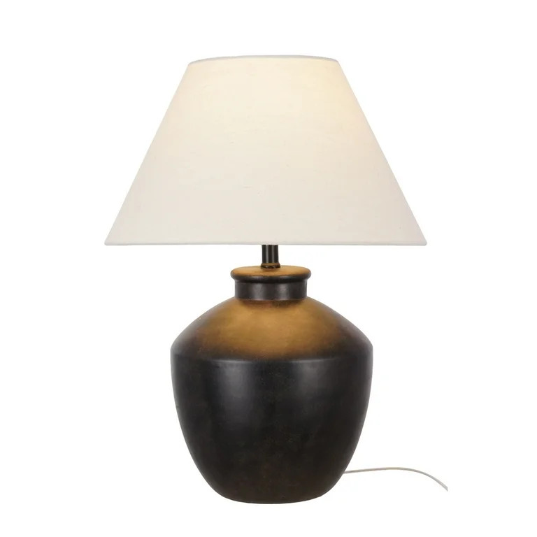 My Texas House 22" Urn Table Lamp, Distressed Texture, Black Finish - Walmart.com | Walmart (US)