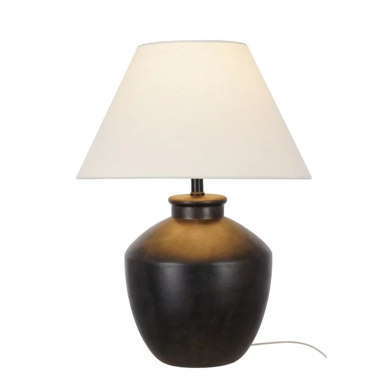 My Texas House 22" Urn Table Lamp, Distressed Texture, Black Finish | Walmart (US)