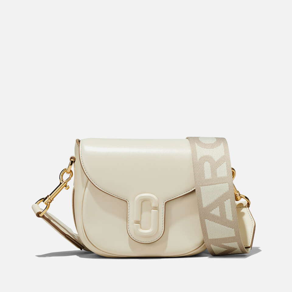 Marc Jacobs Women's The Small Leather Covered J Marc Saddle Bag - Cloud White | Mybag.com (Global) 