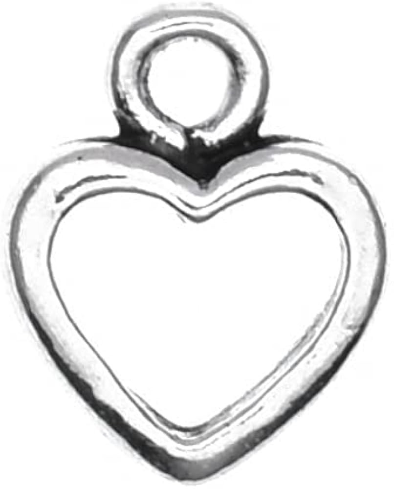 VIDRIO Pack of 80 Heart Circle Charms Pendants Silver Craft Supplies for Jewelry Making Tibetan A... | Amazon (US)