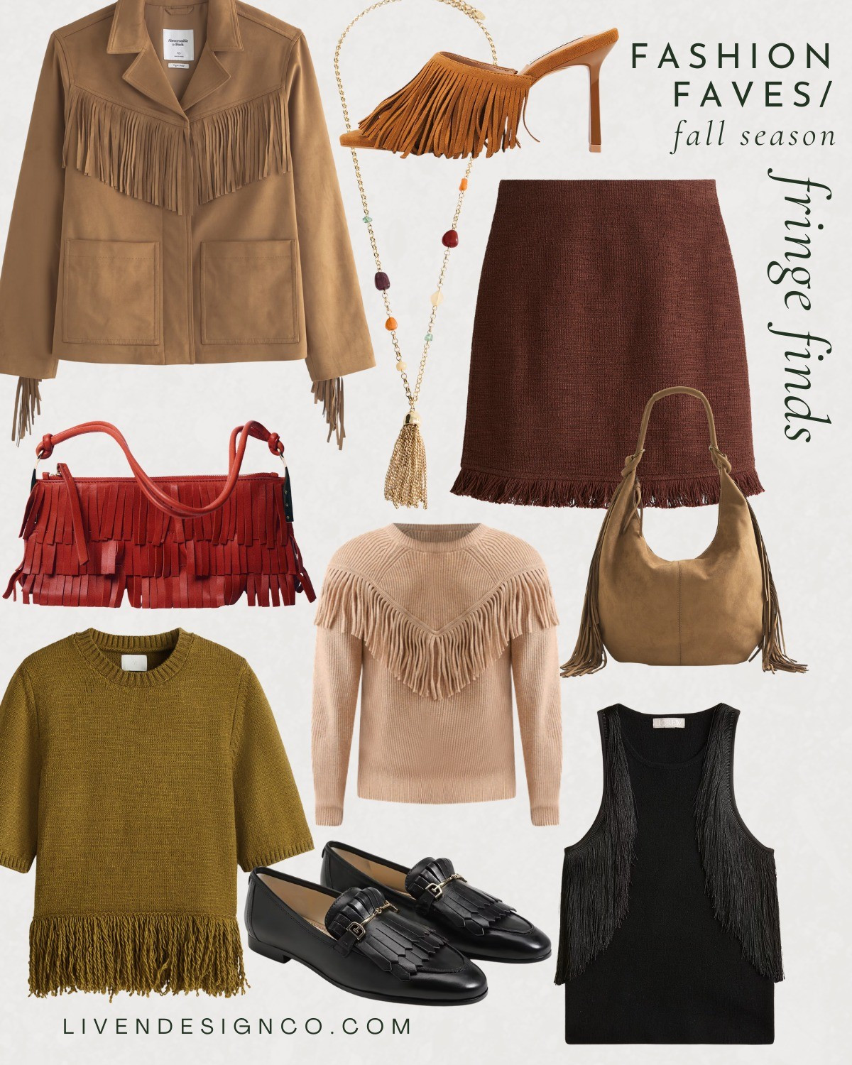 Fall fashion. Fringe fashion. Fringe handbag. Suede jacket. Fringe jacket. Fringe skirt. Fringe sweater. Fringe heels. Fringe loafers. Fringe top

#LTKSeasonal #LTKStyleTip #LTKSaleAlert
