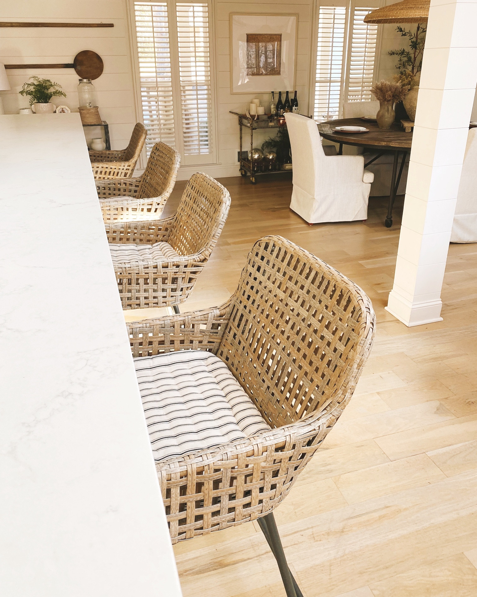Woven counter stools and barstools! So durable with removable cushions 🤍 #kitchen #counter #stools

#LTKstyletip #LTKhome