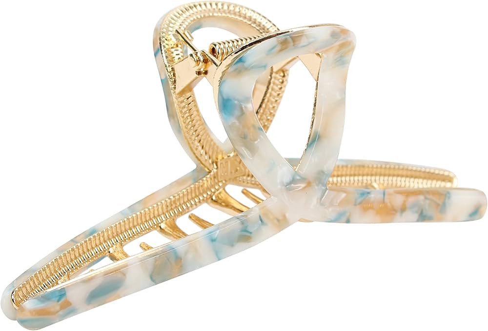 Big Butterfly Hair Claw Clips for Women - 4.7" Large Acetate Metal Hair Clips for Long Thick Hair... | Amazon (US)